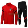 Atlético Madrid Ensemble Vestes d'Entraînement 21-22 Rouge Pour Homme